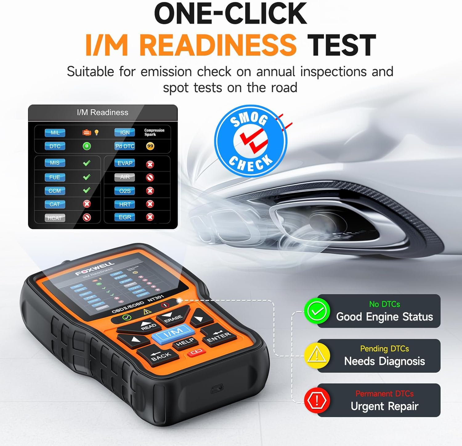 （Same style on Amazonï¼?FOXWELL NT301 OBD2 Scanner Live Data Professional Mechanic OBDII Diagnostic Code Reader Tool for Check Engine Light
